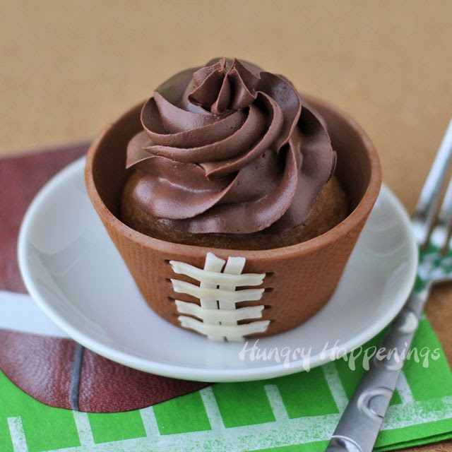 Milk Chocolate Football Cupcake Wrappers