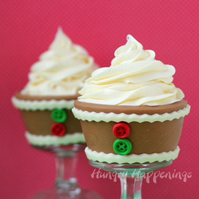 Edible Christmas Cupcake Wrappers – Gingerbread Design