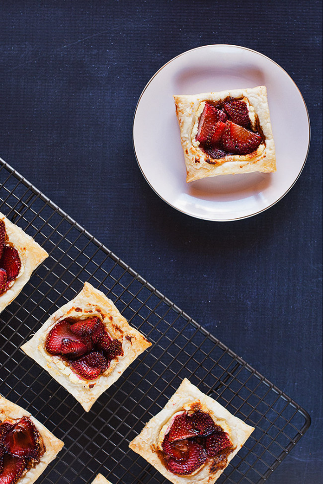Goats Cheese and Strawberry Tarts