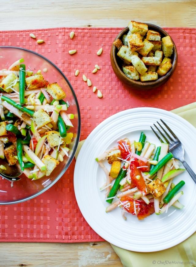 Green Beans Salad with Apples and Orange Dressing Recipe