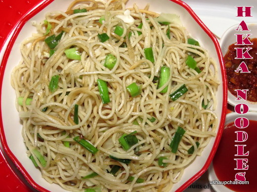 Vegetable hakka noodles
