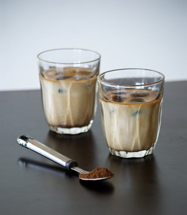 Iced Coffee: Coffee Ice Cubes And Milk