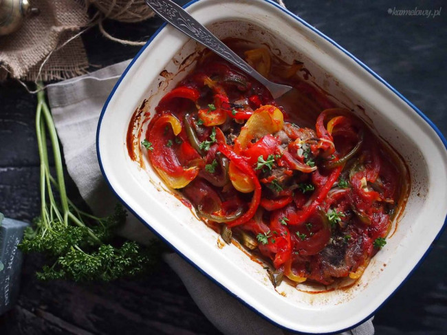 Easy beef and pepper bake