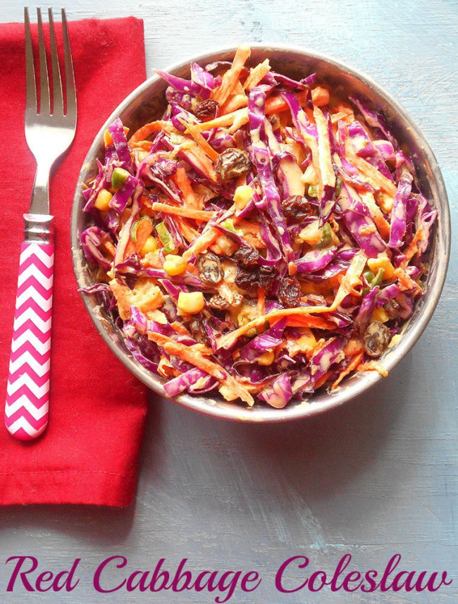Make Coleslaw with Red Cabbage