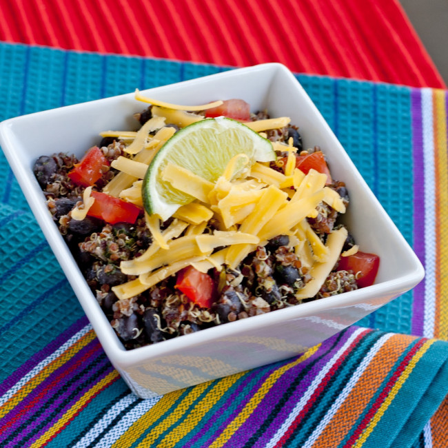 mexican black bean quinoa bowl