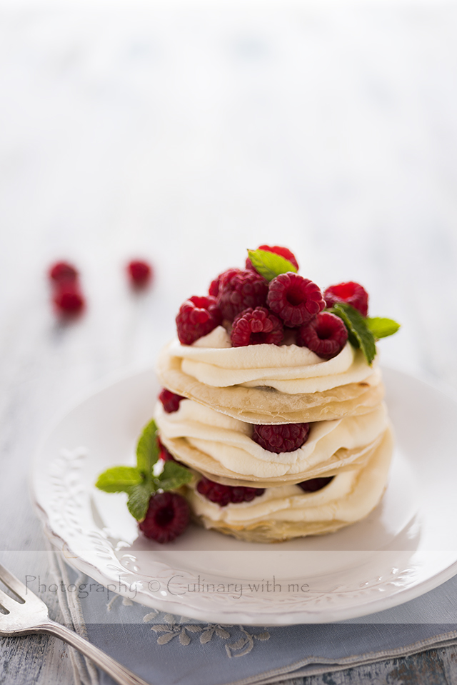 Grill Made Raspberry Millefeuille