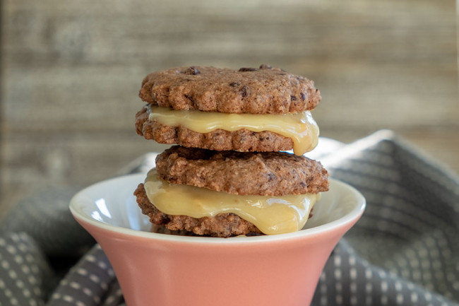 Gluten-free Mocha Chocolate Chunk Sandwich Cookie