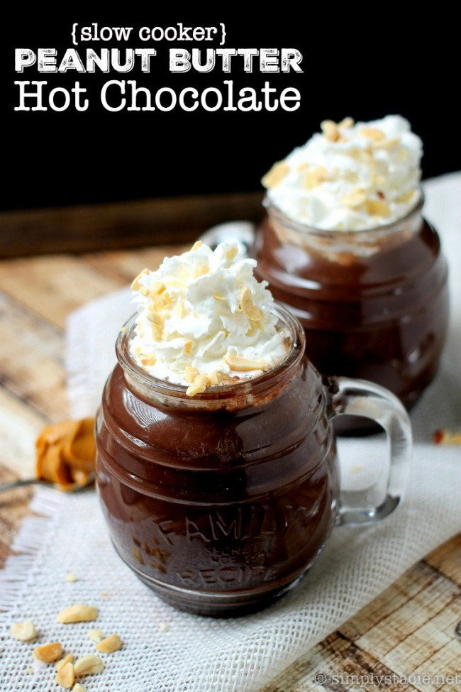 Slow Cooker Peanut Butter Hot Chocolate