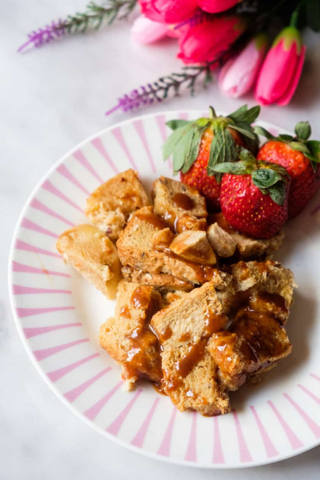 Caramelized Pear Bread Pudding