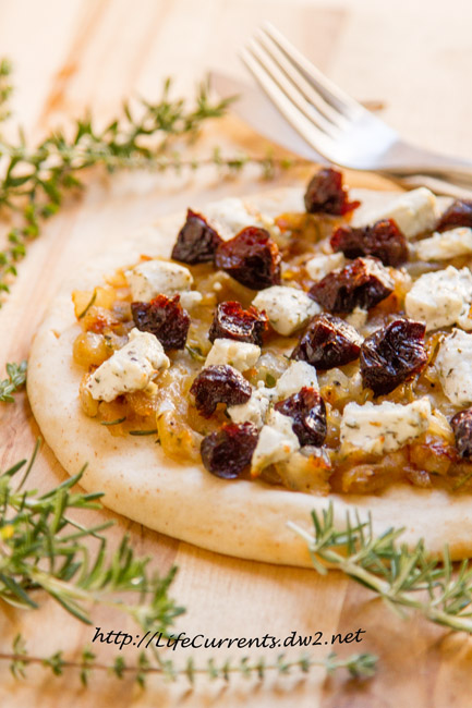 Pizzettas with California Dried Plums & Caramelized Onions