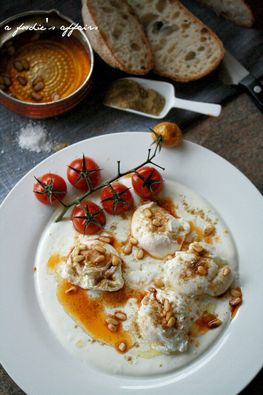 Poached Eggs With Dukka And Yogurt