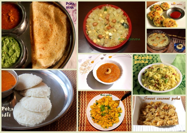 Collection of poha recipes