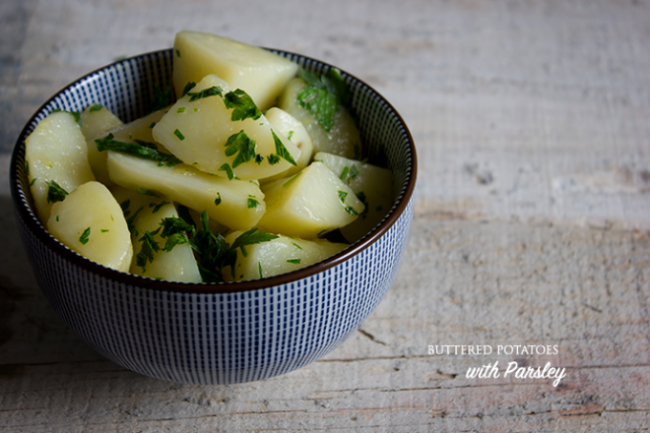 Buttered Potatoes with parsley