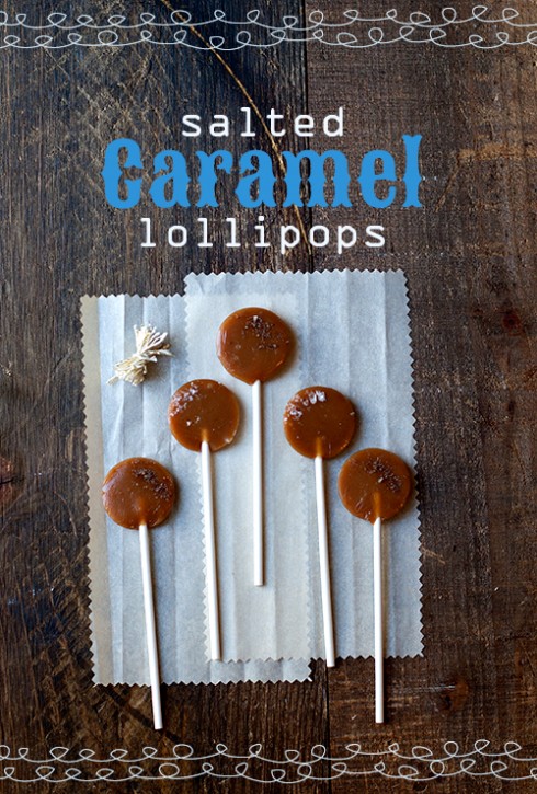 Salted Caramel Lollipops