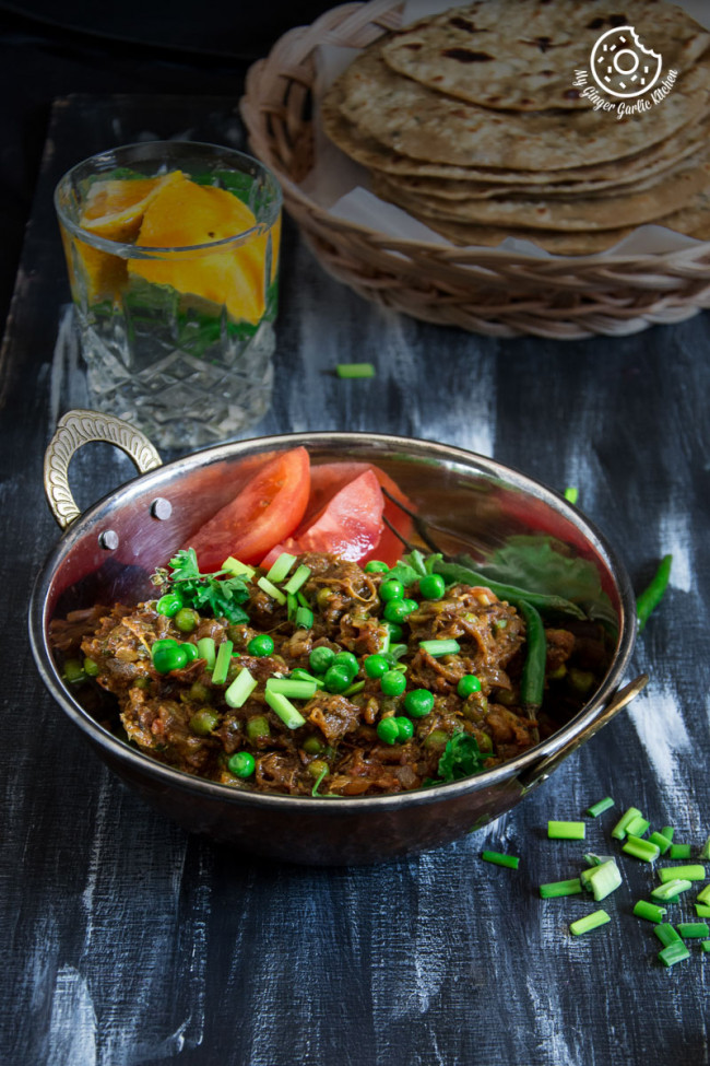 Punjabi Baingan Bharta - Roasted Eggplant Curry