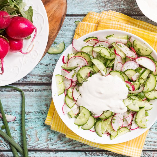 Radish, Cucumber, and Dill Salad