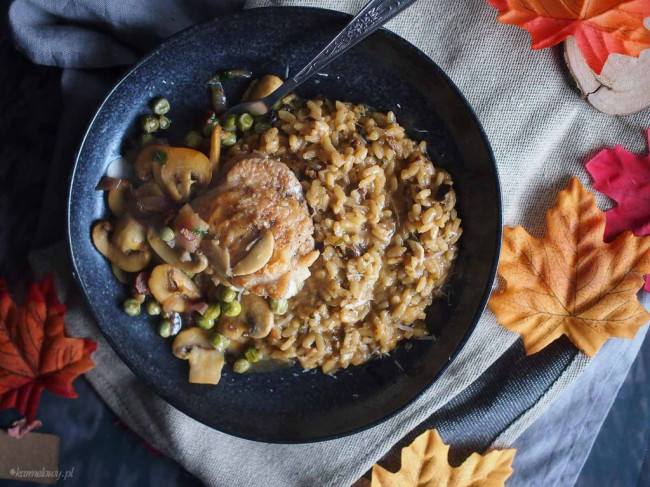 Mushroom Risotto With Chicken