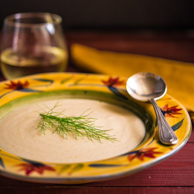 Roasted Cauliflower and Fennel Soup