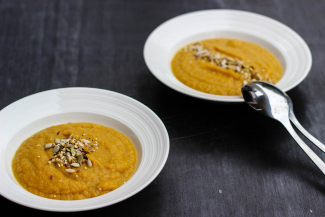 Roasted Pumpkin and Cauliflower Soup | Frankie's Feast