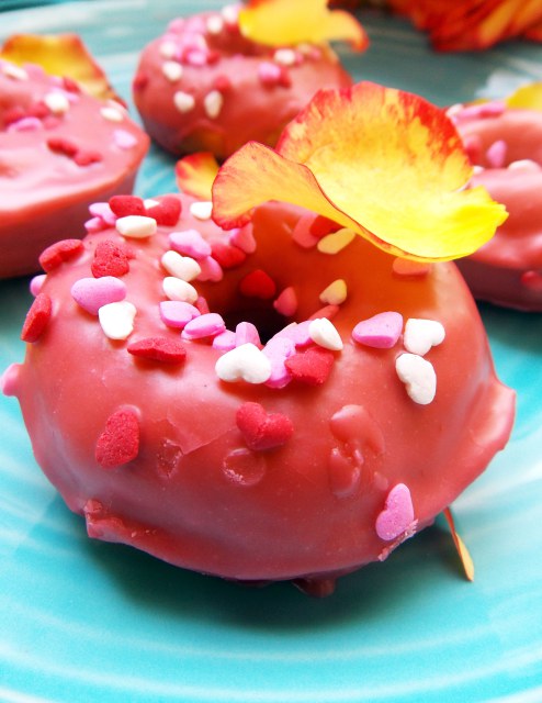 Rose Glazed Cake Donuts
