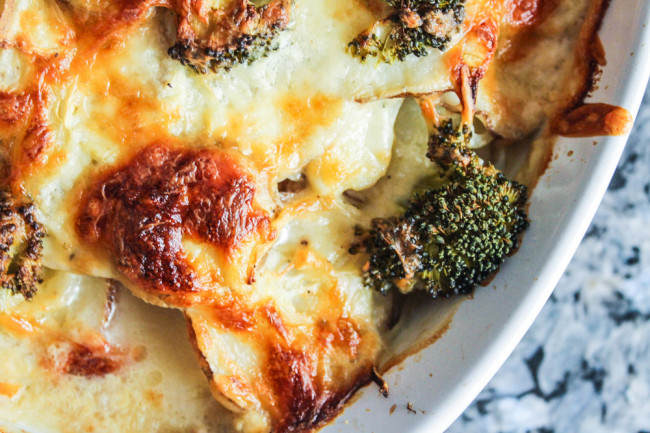 Scalloped Potatoes with Broccoli