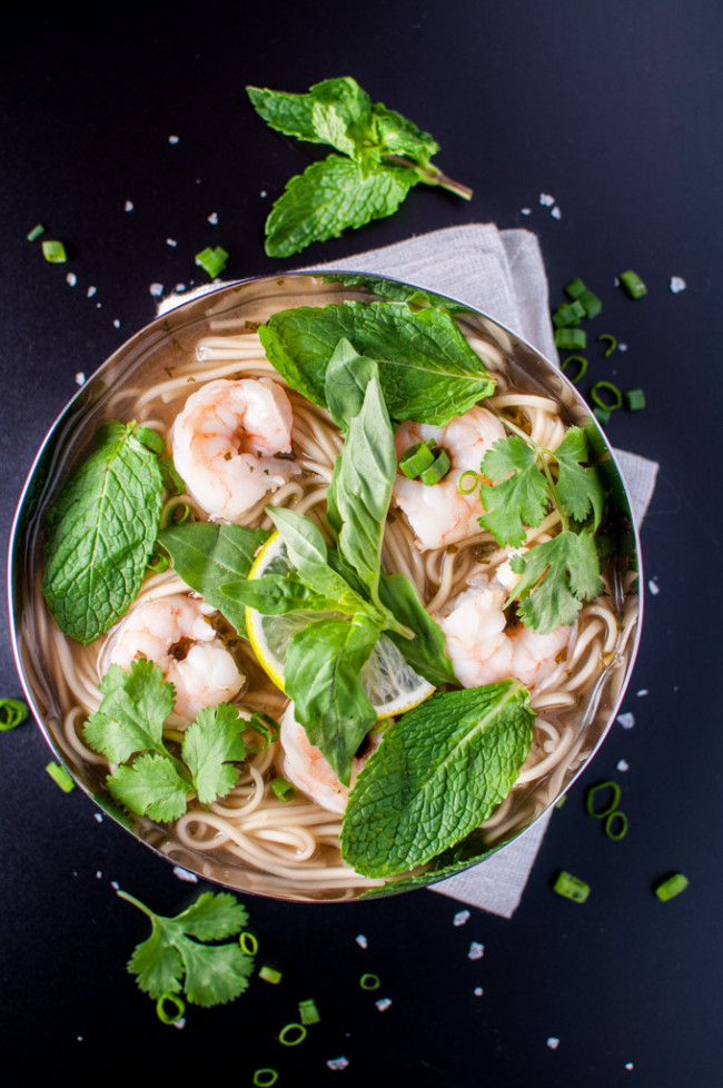 Asian Inspired Shrimp and Noodle Soup