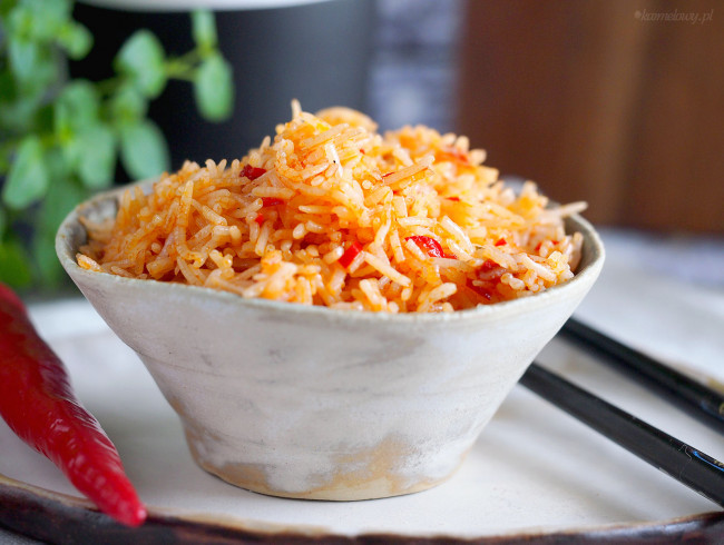 Spicy rice with chilli