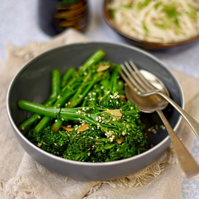 Stir Fried Broccoli With Sesame And Garlic