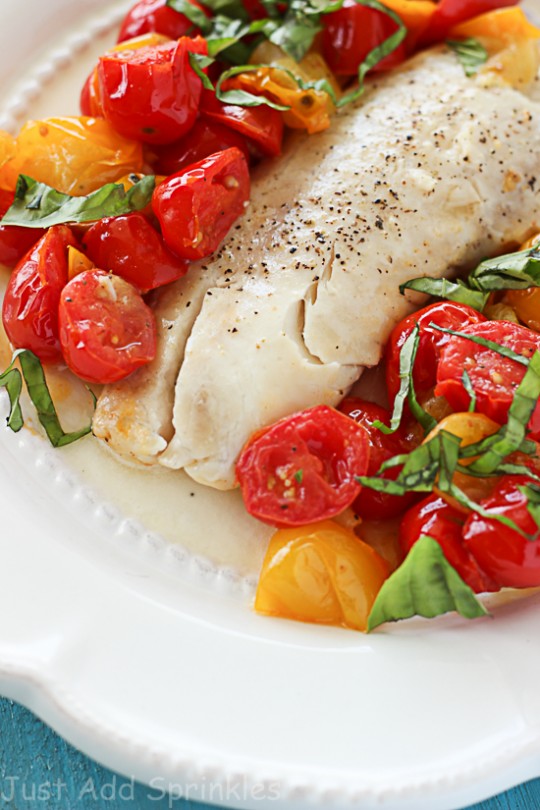 Lemon Butter Tilapia with Tomatoes