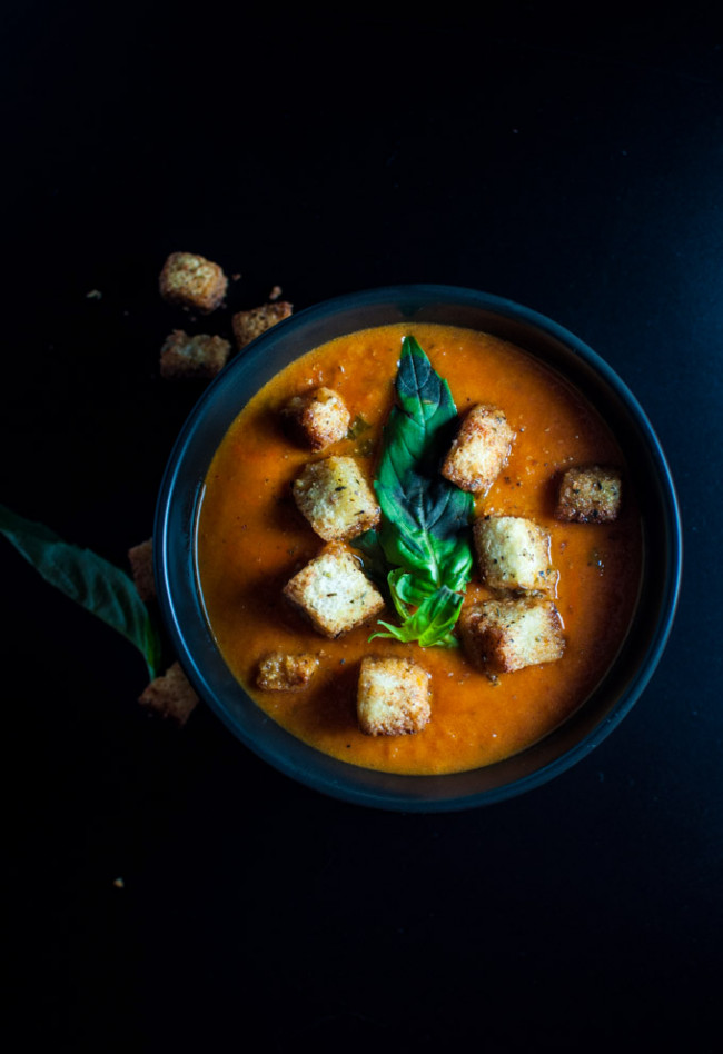 Tomato Soup with Garlic and Sage Croutons • Salt & Lavender