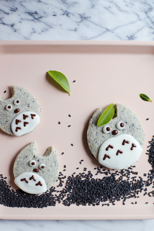 Totoro Black Sesame Shortbread