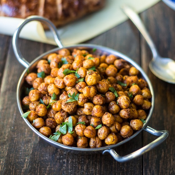 Sumac and Spice Roasted Chickpeas - The Wanderlust Kitchen