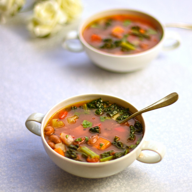 Tuscan style bean and vegetable soup
