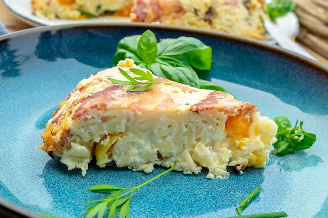 Upside-down Mac & Cheese Pie With Bacon, Gluten Free