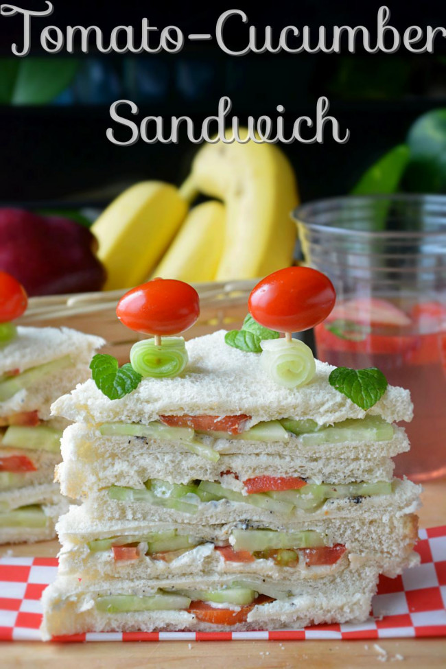 tomato-cucumber sandwich