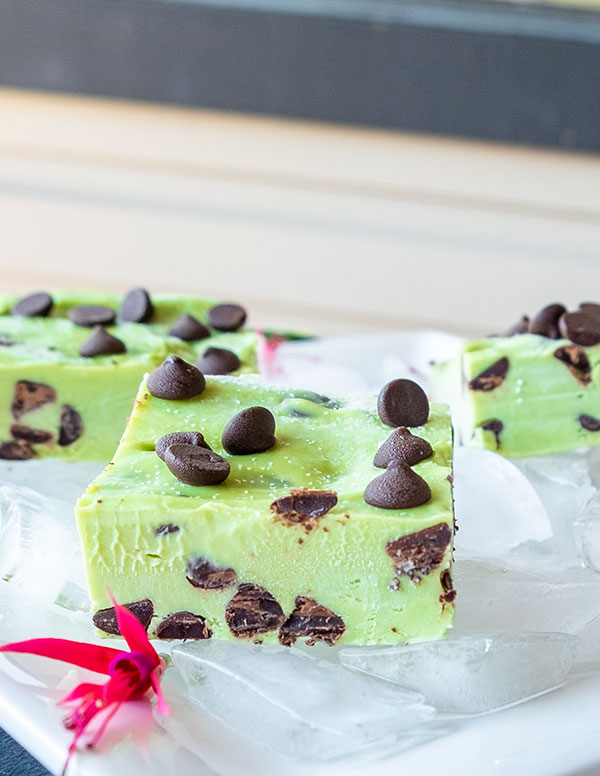 Avocado Chocolate Chip Ice Cream Squares 