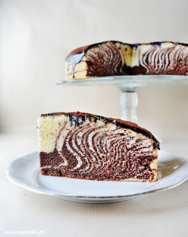 Chocolate Cake With Stripes Zebra