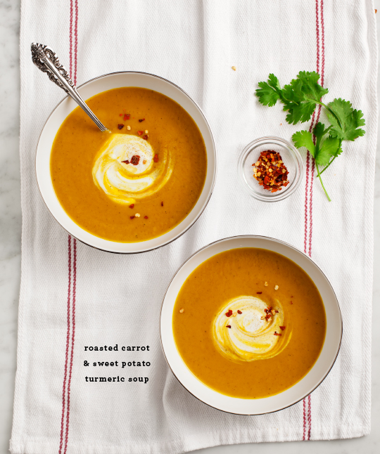 roasted carrot turmeric soup recipe