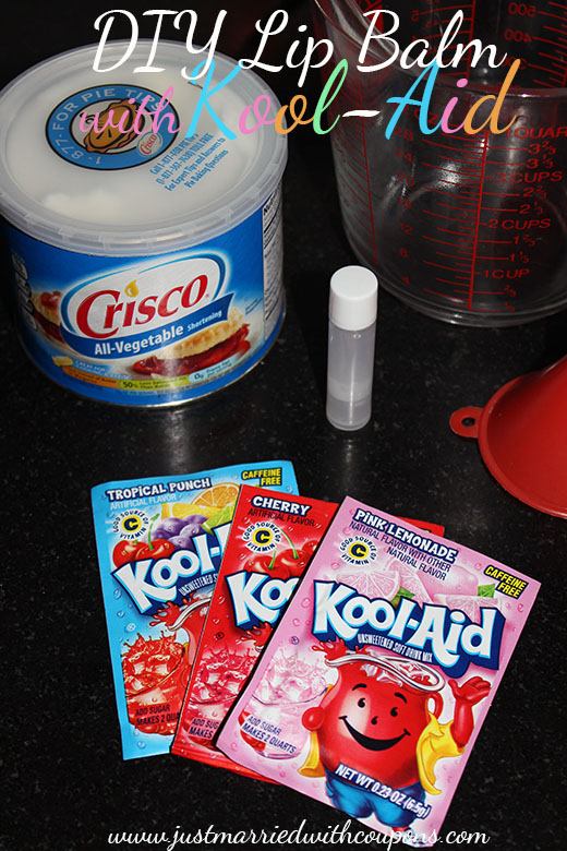 2 Ingredient DIY Lip Balm Made with Kool-Aid