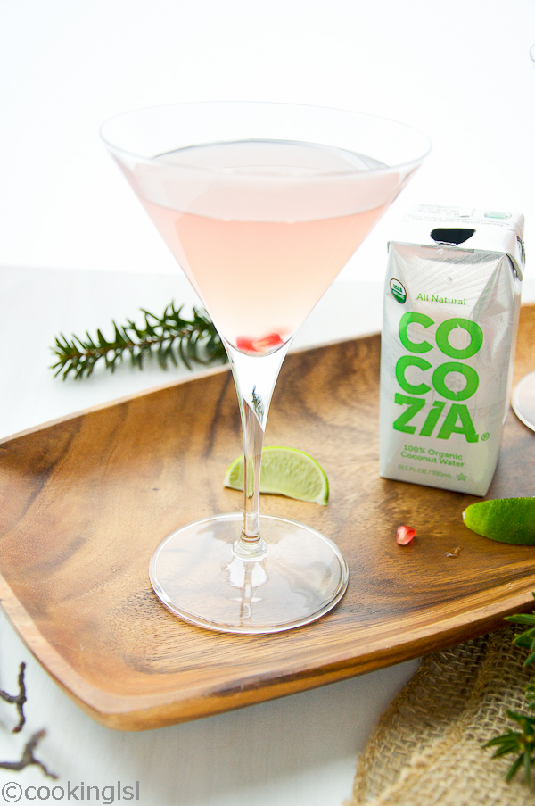 Cocozia Review and Coconut Pomegranate Martini