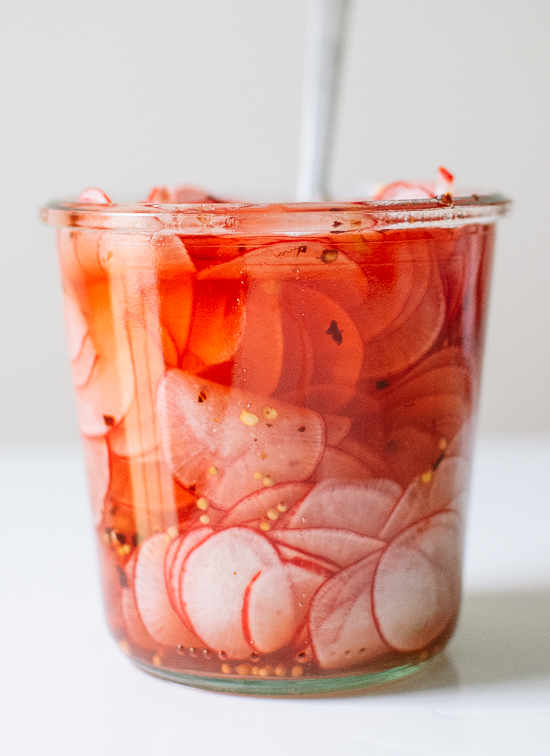 Spicy Quick Pickled Radishes