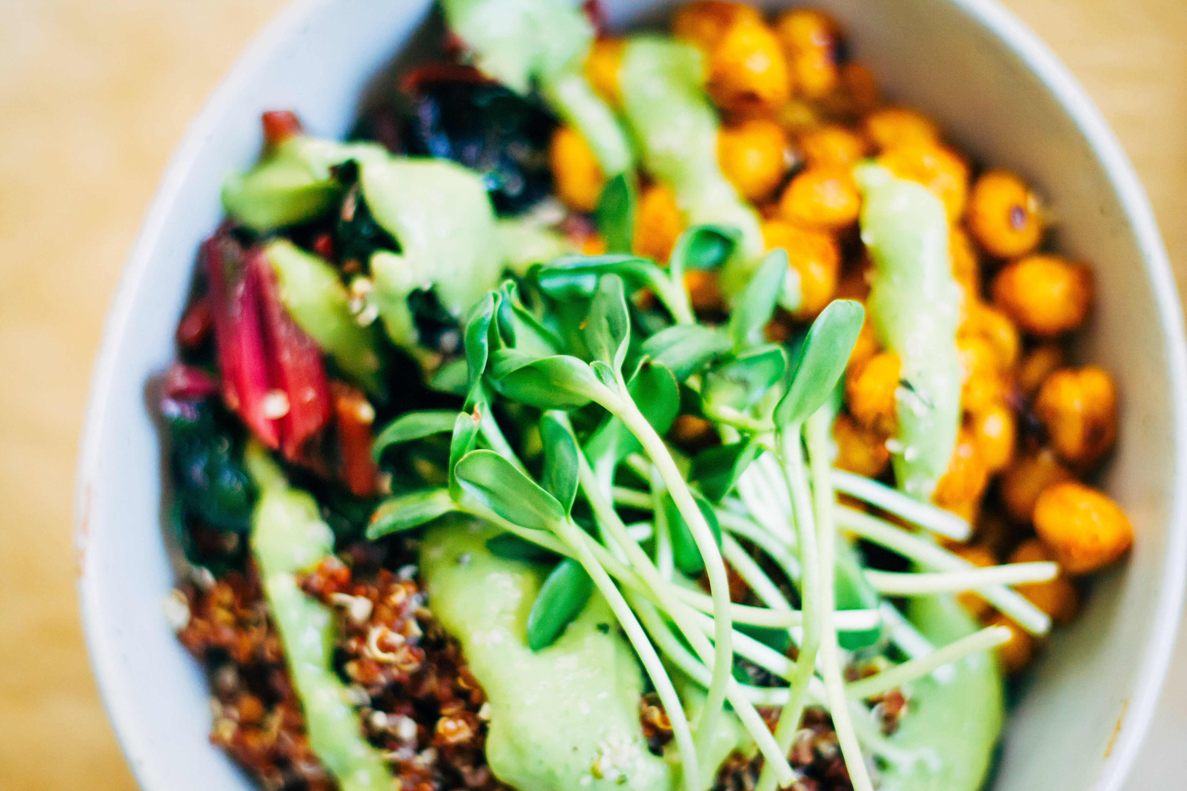 Quinoa Nourish Bowl w/ The Best Avocado Dressing | Well and Full