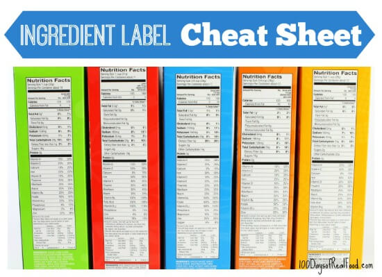 Ingredient Label Cheat Sheet - 100 Days of Real Food