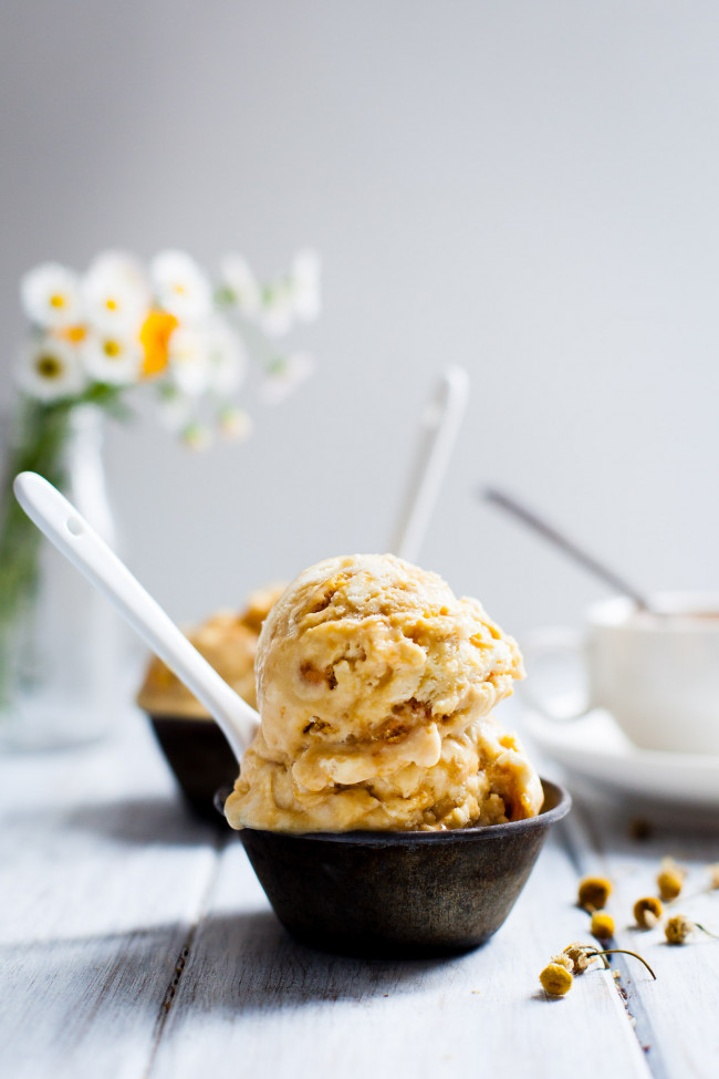 Chamomile Honeycomb Ice Cream
