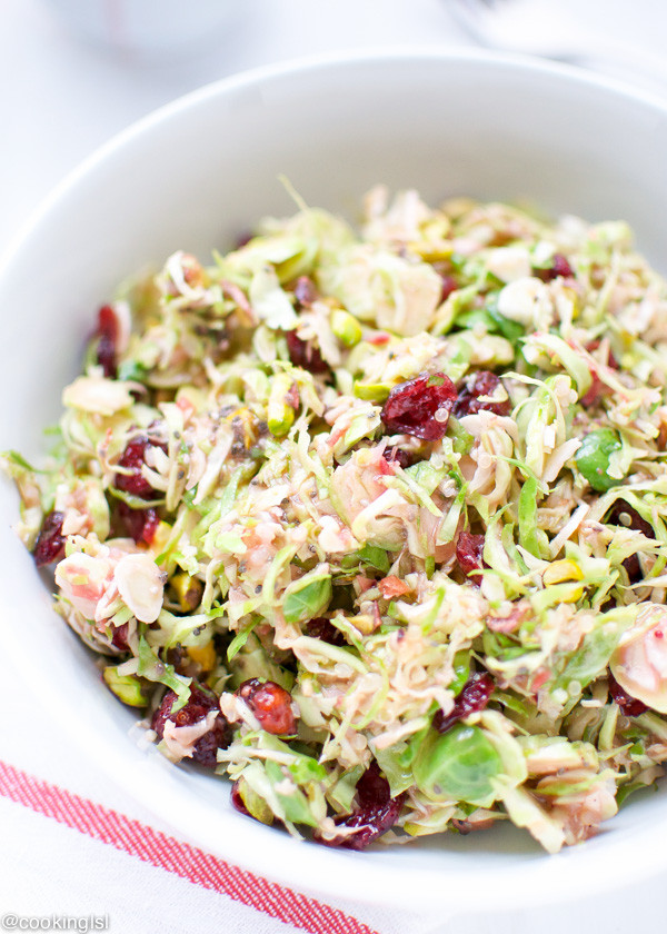 Brussels Sprouts Salad With Cranberry Vinaigrette
