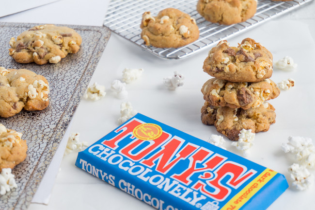 Tonys Popcorn Chocolate Chunk Cookies  A Giveaway - OatSesame