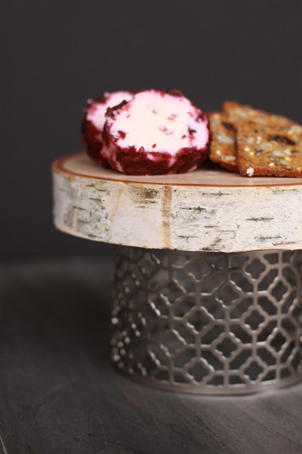 Birch & Silver Cheeseboard with Cranberry Goat Cheese