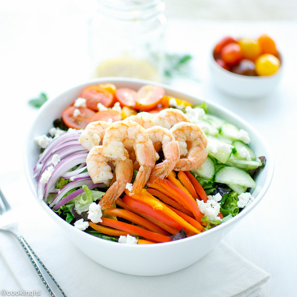 Greek Inspired Salad With Shrimp