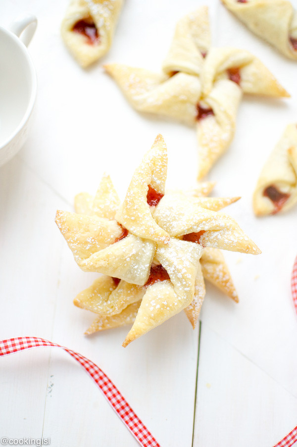 Cherry Jam Cream Cheese Pastries - Pinwheel Cookies