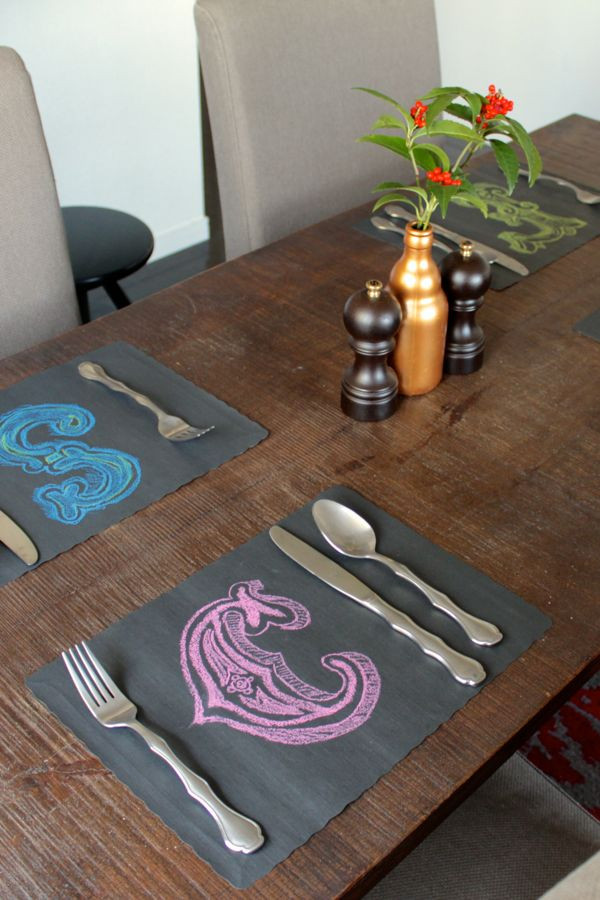 Chalk Lettered Placemats